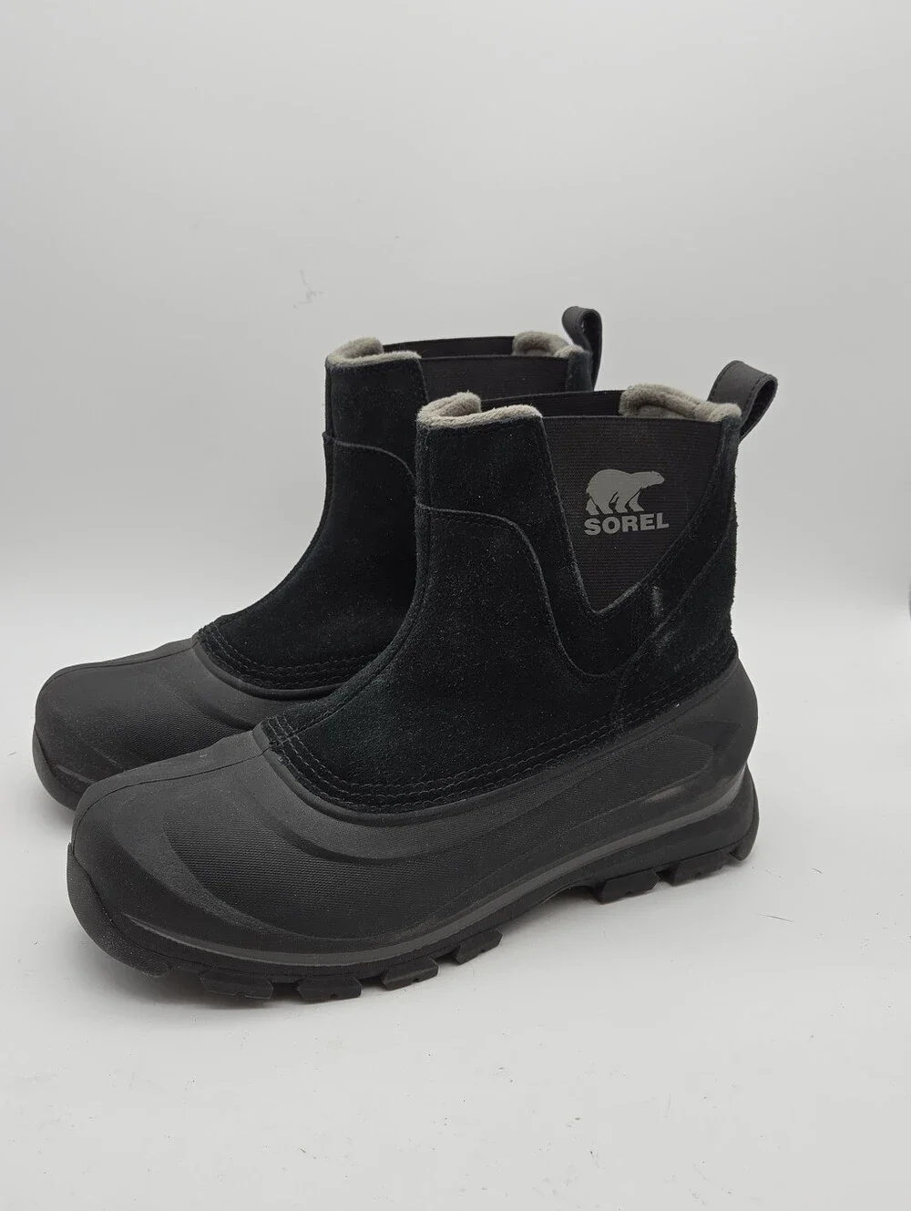 Sorel Buxton Pull On Waterproof Insulated Snow Boots Black Men's 9